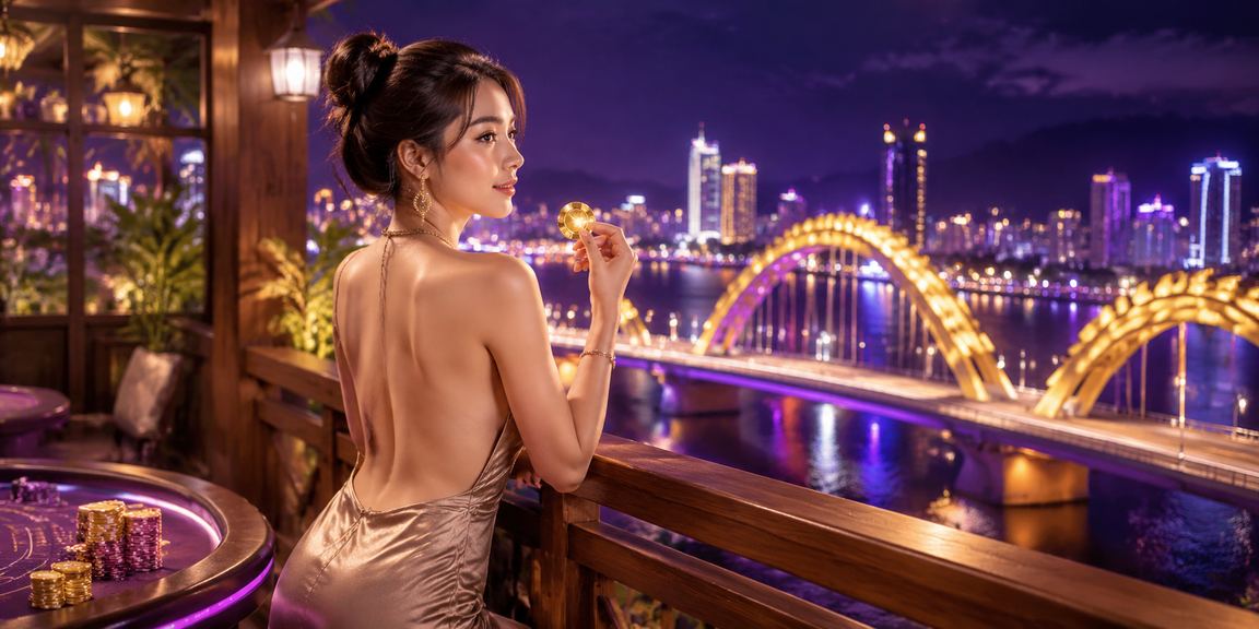 Không gian cá cược casino hiện đại tại Việt Nam với ánh đèn nền rực rỡ
