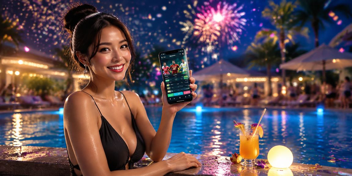 Không khí sôi động tại sòng cá cược trực tuyến Việt Nam với ánh đèn neon và màn hình kết quả